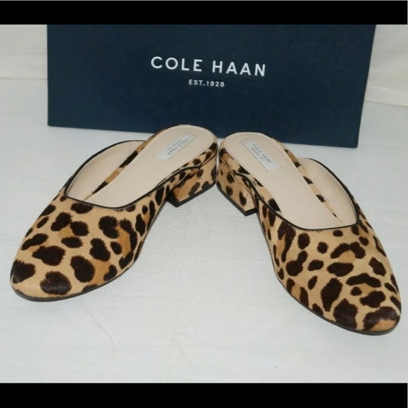 Authentic COLE HAAN Ocelot Haircalf Print Slide - Picture 6 of 10